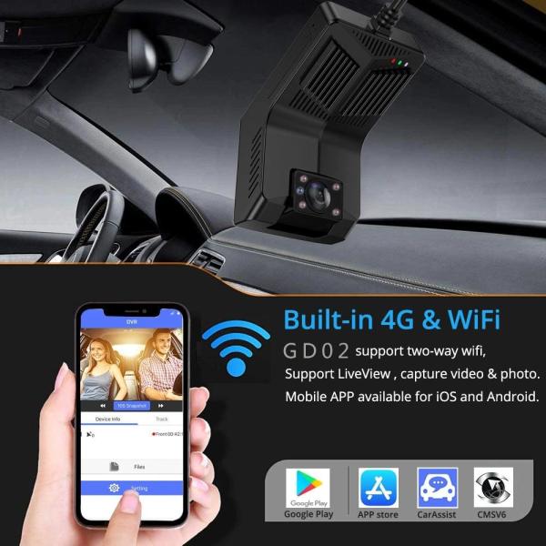Sos App Control 4G Dashcam и GPS ADAS/DSM/BSD/PCW 4G мобильный видеорегистратор
