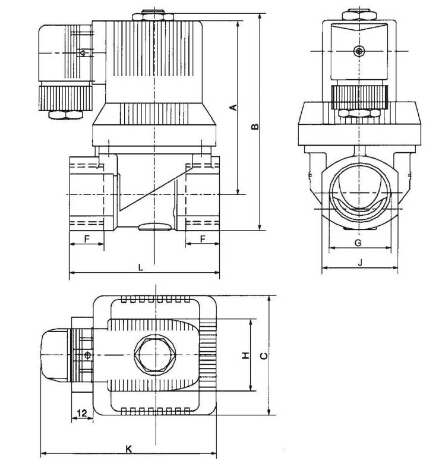 Electric Water Diverter Pneumatic Cylinder Valve 6213-06 Burket Type Brass Body Material