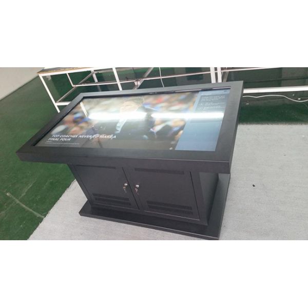 65-Inch Capacitive Interactive Touch Screen Table with Cabinet Adjustable Inquiry Terminal