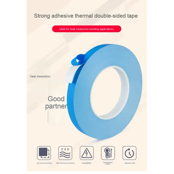 Double-Sided Tape LED Panel Light Insulation Thermal Conductive Blue Film Manufactured Paper Strong Adhesive Heat-Resistant