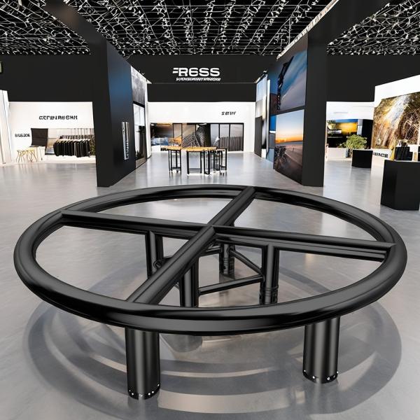 Round Square Top Ring Luminous Tower Black Silver F34 F24 Aluminum Alloy Stage For Concert