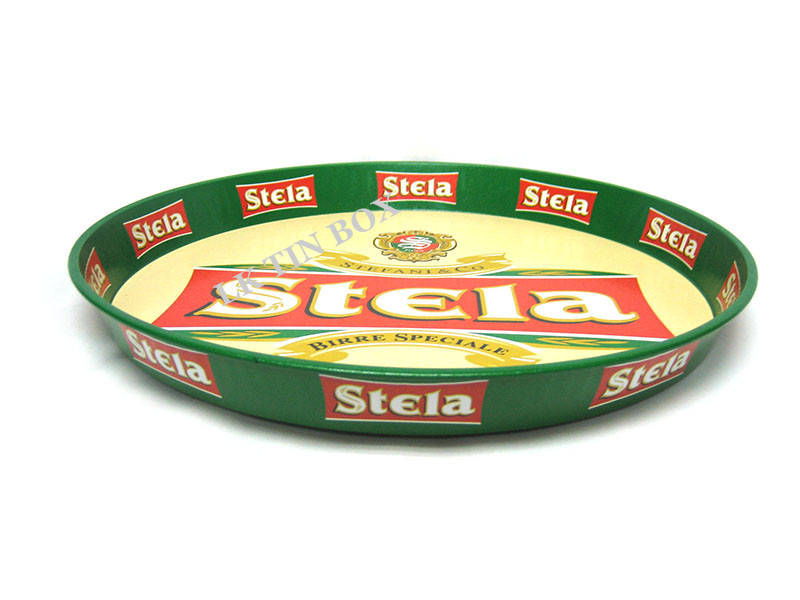 0.3mm Big Doulbe Sides Printed Round Tin Ice Bucket Beer Serving Tray