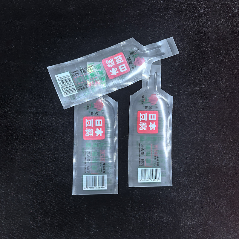 Twin Seal Japanese Tofu Packaging 325g 395g Transparent Retort PE Soon Tofu Tube