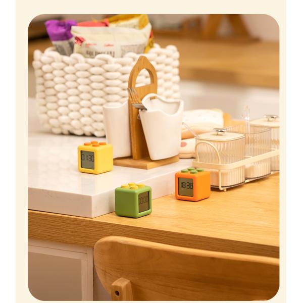 Elegant Bedrooms Must-Have Modern Design Block Timer Desk Clock Back to School Occasion