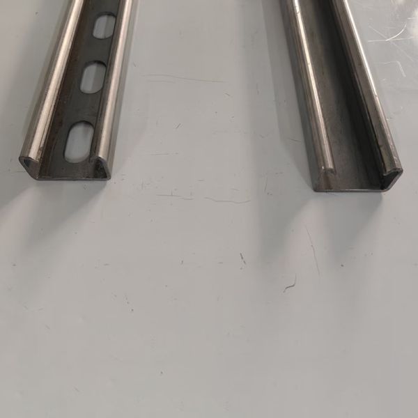 Rounded Corner Slotted Galvanized Steel Unistrut  41x21 Pre Galvanized For Electrical And Pipe Support
