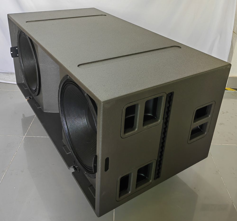 double 18 inch outdoor ground stack big power stage subwoofer