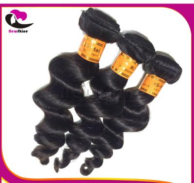 Top Quality Unprocessed 100%  Brazilian Human Hair Wefts Premium Quality Bouncy Virgin Hair Loose Wave With Closure