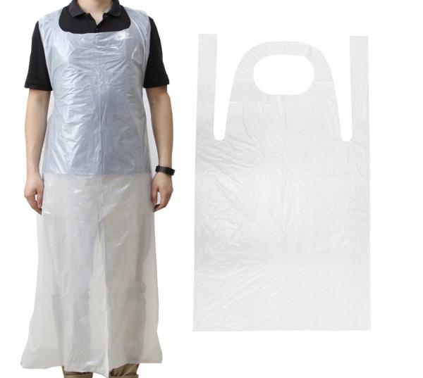 Customized disposable Plastic PE gown Disposable plastic sleeveless apron Disposable Polyethylene apron for restaurant