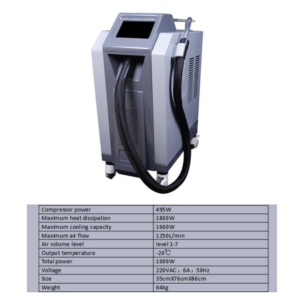 2000W Shock Wave Therapy Machine 980nm Cryo Laser Skin Cooling Therapy Machine