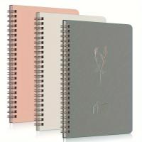 Cahiers à spirale publicitaires à rabat latéral de couleur unie, blocs-notes de poche portables pour une utilisation en déplacement