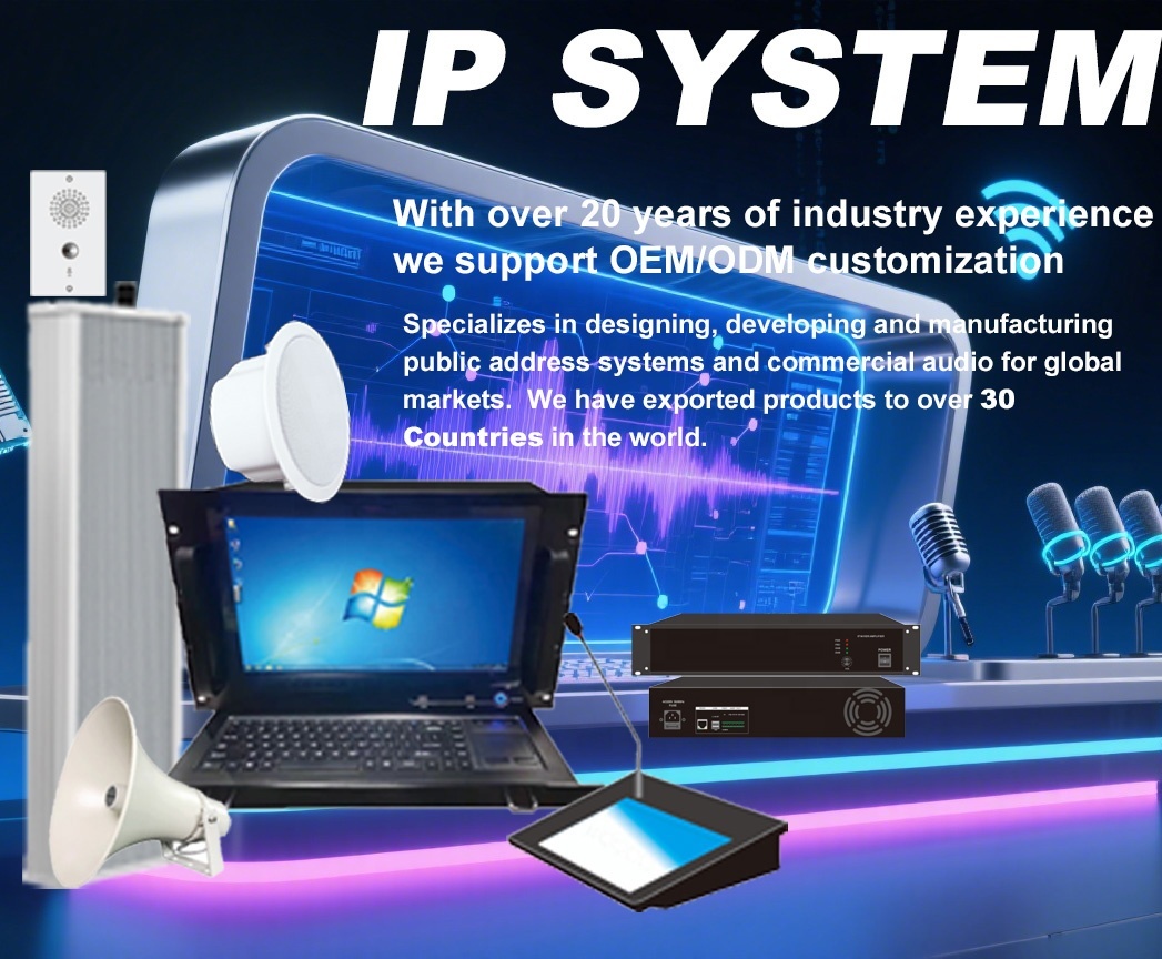 MP3 300W IP Amplifier 80W-650W IP Bluetooth Amplifier Tabletop Mount
