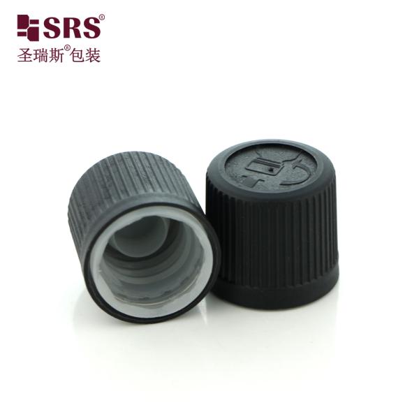 Screw Type Injection Black Color Child Proof Cap Glass Bottles Essential Oil Bottle 50ml