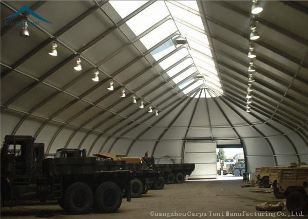 Curved Aluminum  Aircraft Hanger 25m By 40m For Warehouse Wind - Resistant