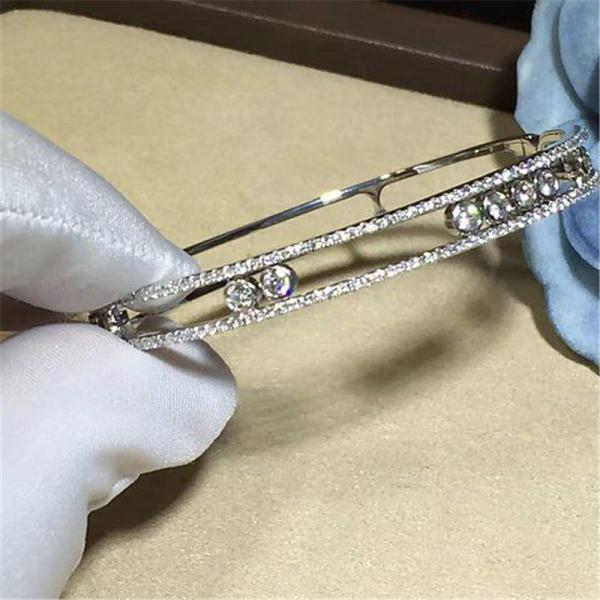 Luxury jewelry Luxury Jewelry 7 drill sliding bracelet 18k white gold yellow gold rose gold diamond bracelet