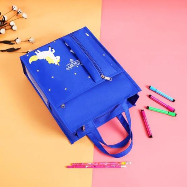 Factory Price Students' Tutorial Bags A4 Canvas Waterproof Hand Bag Pencilbag Large Capacity Schoolbag Office School Supplies