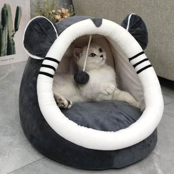 Amazons Hot Sale Nice Quality Removable And Washable Fall And Winter Cartoon Pet Bed For Cat Dog