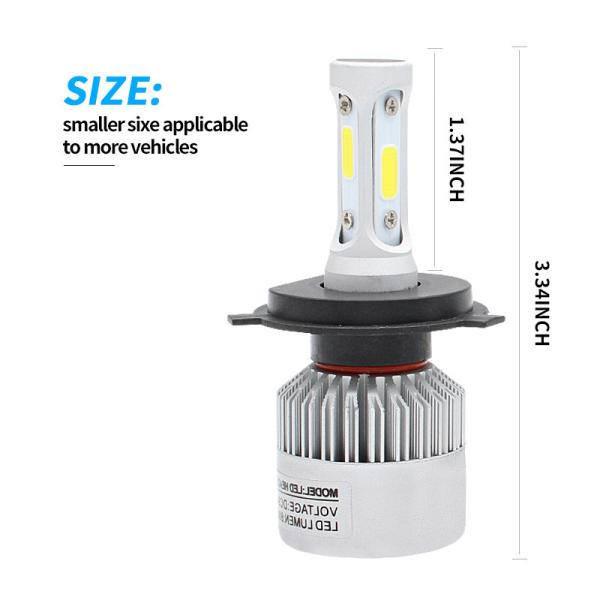 Super bright Auto Car H8 H11 H7 H4 H1 LED Headlights 6500K 72W 8000LM COB Bulbs Diodes Automobiles Parts Lamp