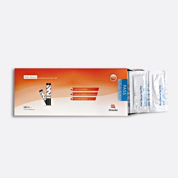 Safe Accu2 Blood Glucose Strips Individual Test For Sugar Blood Meter
