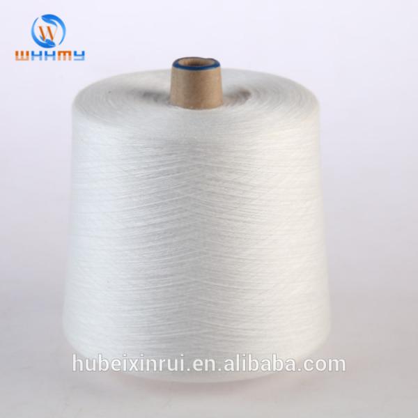 Natural White Big Cone Polyester Sewing Thread TFO Yarn Eco-friendly White Yarn