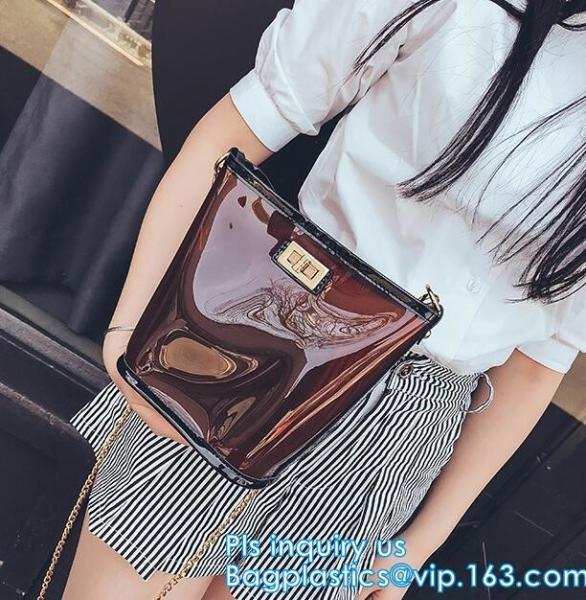reusable shopping Pvc Vinyl Plastic Beach Bag Large Shopper Shoulder Bag, 600D pvc coated handling promotion shopping ba