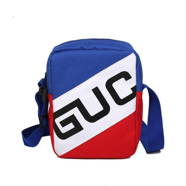 Hip hop earth cool Fanny pack pure color retro cross body bag with character word mother and daughter bag