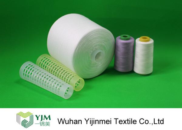 Household Garment Polyester Sewing Thread 3000M With Dyed / Raw White Color