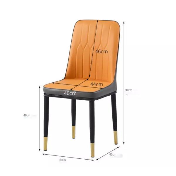 Minimalist Padded Restaurant Chairs Metal Makeup Chair Abrasion Resistance