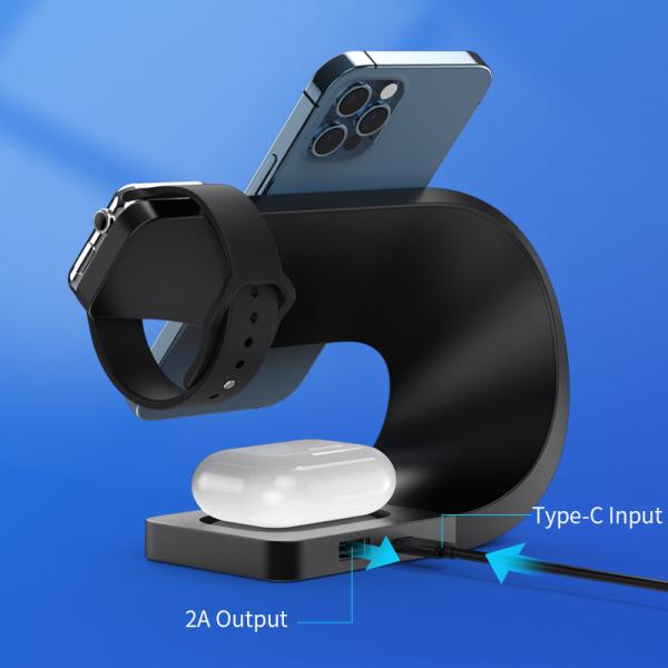 Intelligent 4 In 1 Magnetic Wireless Charger Multifunctional For Iphone Iwatch Airpods