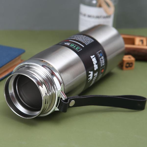Suministro exclusivo transfronterizo de 316 Thermos Mug de acero inoxidable Sling portátil caldera de viaje de gran capacidad botella de agua para deportes al aire libre lote