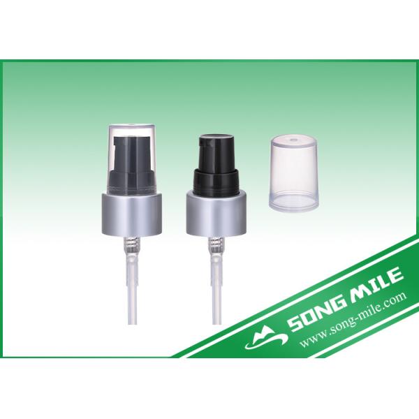 Black Silver Aluminum Treatment Cream Dispenser Pump in Size 24/410,28/410