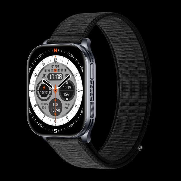 KW329 1.952 GPS Sports Smartwatch with LED Flashlight Offline Maps AI Assistant