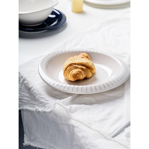 Conjuntos de cena de porcelana azul de horno sostenible 2023 para la experiencia de comer en restaurantes