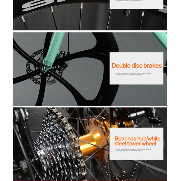 Ordinary Pedal Double Disc Brake Carbon Steel Frame 21 Speed Pure Color Mtb Mountain Bikes Bicycle
