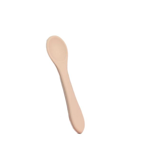 JOURJOY Silicone shorter Spoon Cutlery Handle for Baby Infant Feeding With Size Is 14.4x3.7x2.5 Cm And Weight Is 25 Gram