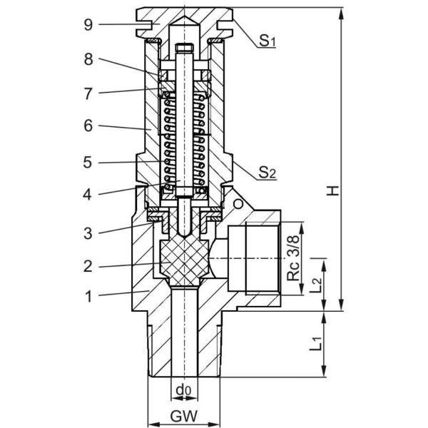 Тип предохранительный клапан угла, 351 предохранительный клапан CF8M DN25 PN63 криогенный