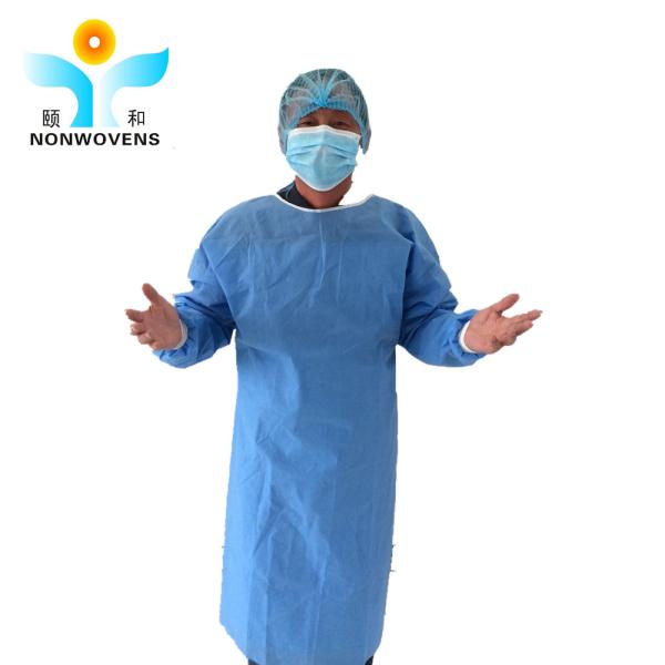 30g-50g Non Woven Disposable Surgical Gown Operating Gown Clothing
