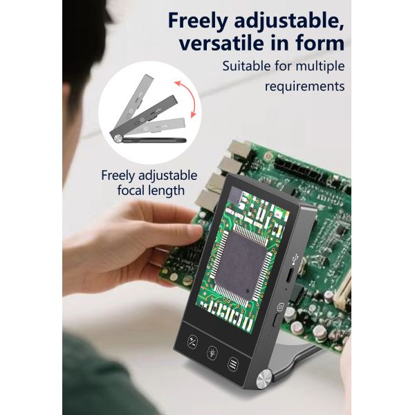 Digital Square Screen Vision Machine 4 Gear Magnification with Multi-light Source Memory Card Support