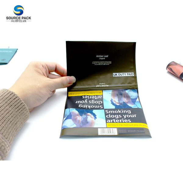 Saco de tabaco ecológico 25g 50g personalizável impresso com fecho