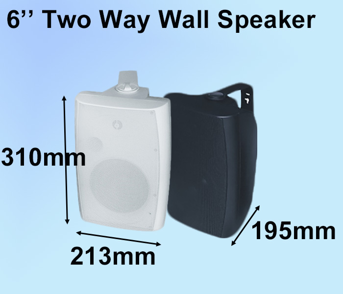 8ohm Wall Mounted Speaker 40W Impressed Individual Tweeter 6 Inch Woofer