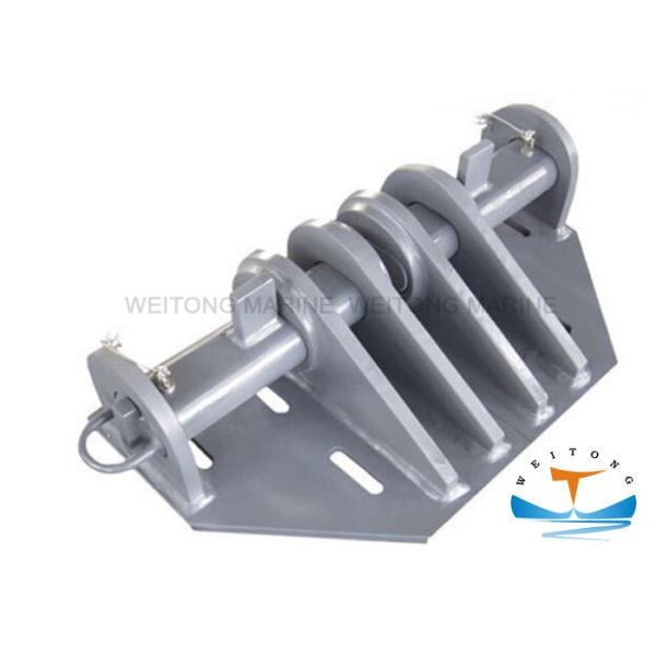 Durable Cast Steel Roller Type Anchor Chain Stopper / Ship Mooring Equipment