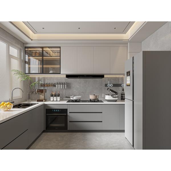 Luxury Style Kitchen Cabinet With Acrylic Lacquer Door Plywood For Villas