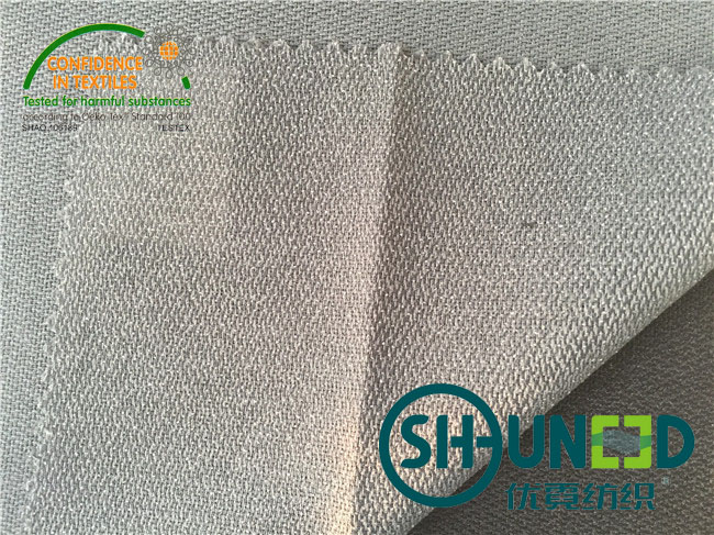 PA 75 D * 100 D Broken Twill Weave Woven Interlining , Double Dot heavy weight interfacing