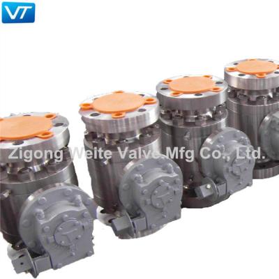 3 válvula de bola 1500LB flangeada de aço inoxidável F316 de alta pressão