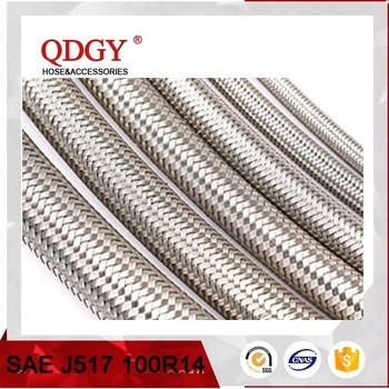 hOT SALE SAE J517 100R14 PTFE hose Stainless steel braided hose