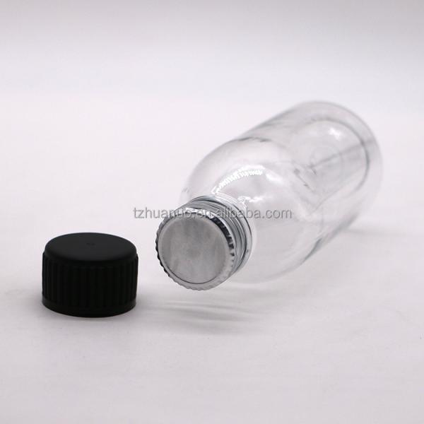 150ml PET Oval Amber Prescription Pharmacy Liquid Medicine Scaled Container with Lid