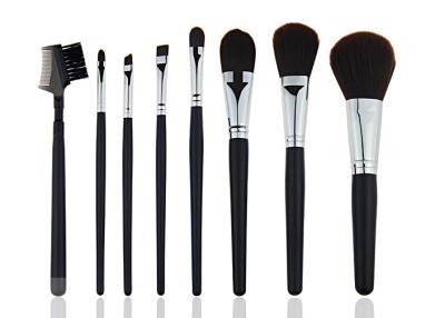 Wood Handle Travel Size Makeup Brushes In Pink Waterproof Bag