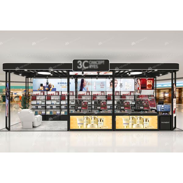 BKC024 Premium Skincare Kiosk Display Beauty Booth Design for Cosmetic Store Interior Design