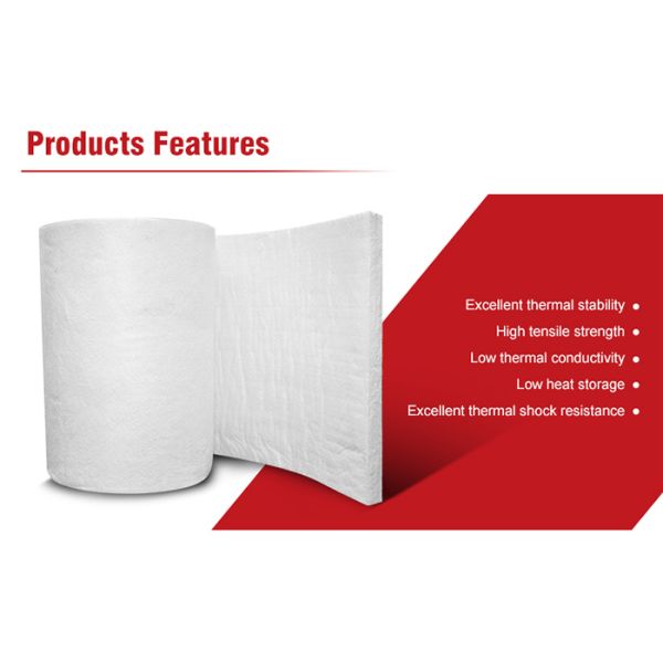 1260C Ceramic Fiber Blanket 96 128 Kg/M³ 7200 X 610 X 25mm For Industrial Furnace Insulation