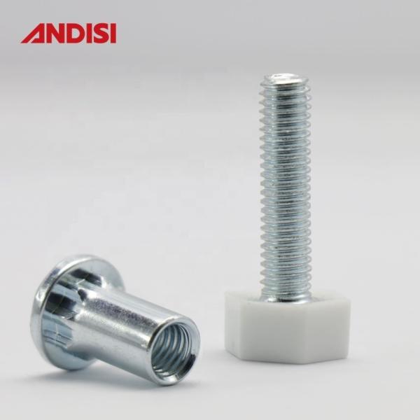 Threaded Rubber Base Furniture Leg for Adjustable Height Table Cabinet in Home Office