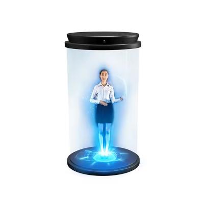 21.5inch 3D Holographic Cylinder Human Digital Interactive Holograms For Exhibition